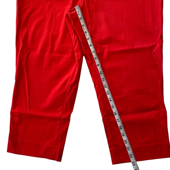 NWT Talbots Perfect Crop Slim-Leg Red Pants Women’s Size 16P - Picture 9 of 12